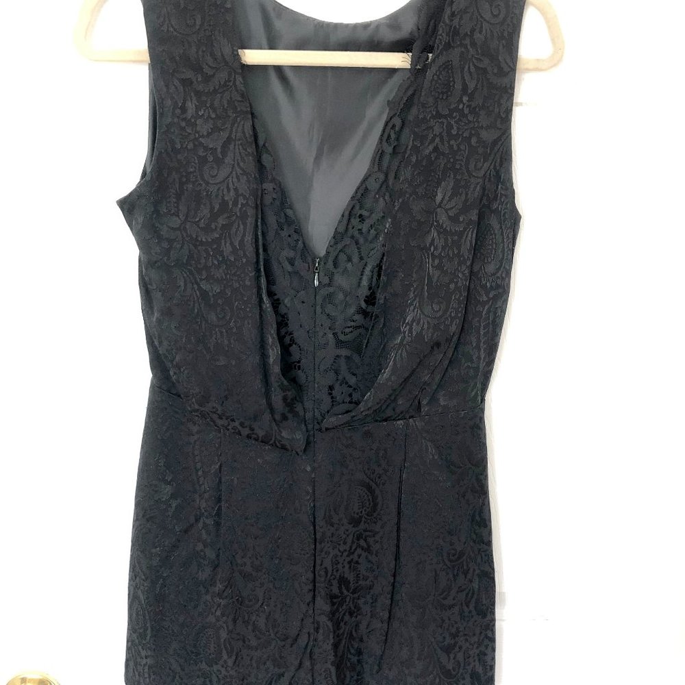 Vintage Black Satin & Lace Romper